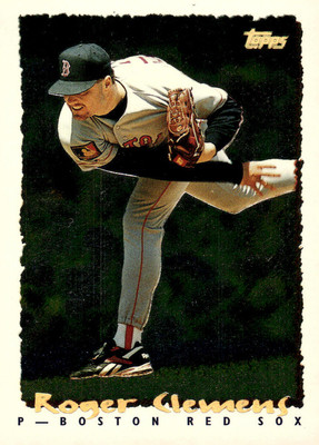 1995 Topps #192 Roger Clemens CyberStats (Spectralight)
