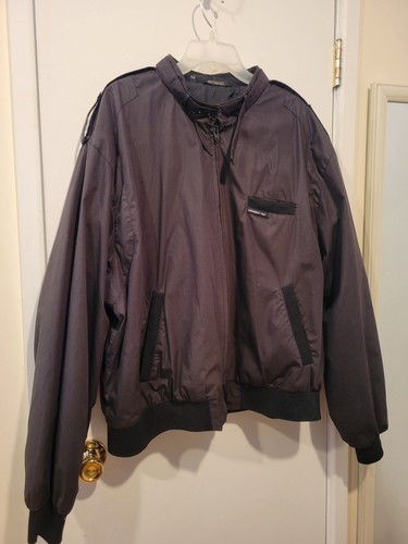 Members Only VTG Black Jacket Men's XXL Full Zip Pockets Bomber Casual