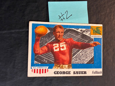 1955 Topps All-American George Sauer #31 (RC) - See Description - VG/P - (#2)