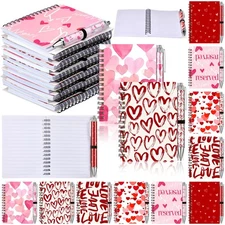 12 Sets Christmas Heart Notebook Bulk Thanksgiving Gifts 5.5 x 4.3'' Christma...