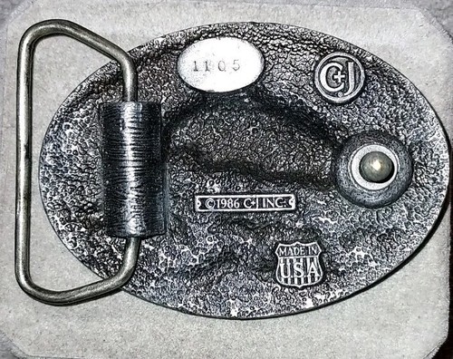1986 Vintage Montana Belt Buckle-C+J-Never Worn-127g-Gift Box - Picture 4 of 7
