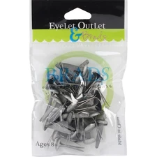 Eyelet Outlet BRD8MM-247  Round Brads 8mm 40/Pkg-Brushed Silver