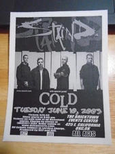 RARE Staind Cold 2003 CONCERT FLYER metal Aaron Lewis 14 Shades of Grey spider !