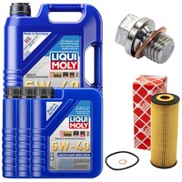 MotoröL Filter Set 5W-40 Liqui Moly 8 Liter + Schraube FüR Mercedes S-Klasse