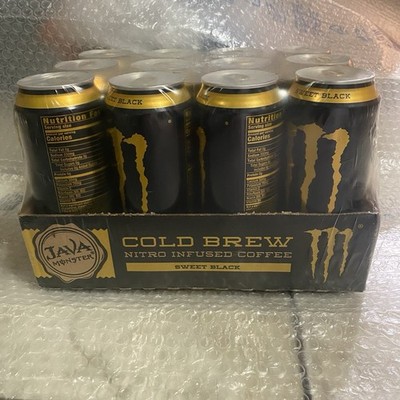 Java MONSTER 6-Pack Energy Drink Cold Brew SWEET BLACK Nitro Infused Coffee 13.5