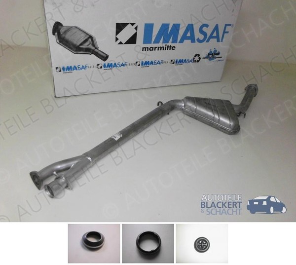 Imasaf Auspuff Mitteltopf + Anbauteile für Alfa Romeo 164 3.0 I.E. QV 1990-1992-image