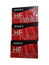3X Sony HF 90 Blank Cassette Tapes - NEW SEALED - Type 1 Normal Bias - 2008