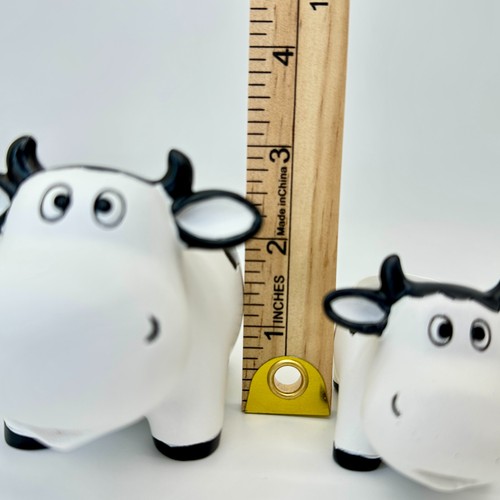 Set of 2 Whimsical Ceramic Cow Succulent Planters – Indoor Outdoor – New in Box - Picture 3 of 7