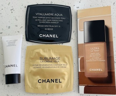 CHANEL 美容液　日焼け止め乳液　目元アイクリームサンプル　セット CHANEL Sample Lot of 4 - makeup & eye cream & serum | eBay
