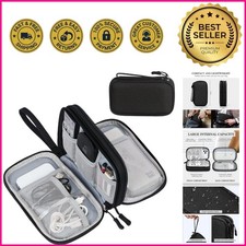 FYY Electronic Organizer, Travel Tech Pouch Bag, Cable Organizer Black