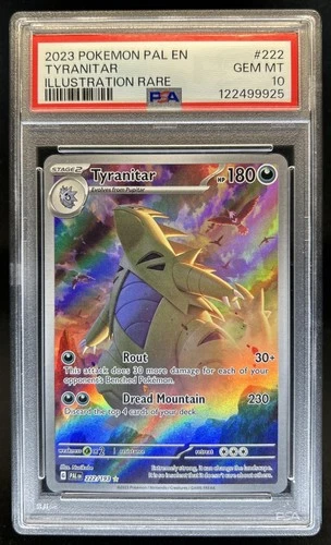 2023 Pokemon SV Paldea Evolved Tyranitar Illustration Rare #222/193 PSA 10