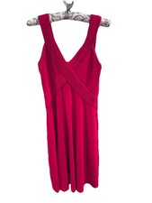 Calvin Klein Red Bandage Dress Size 6 Glam Party Sassy Modern Chic Statement