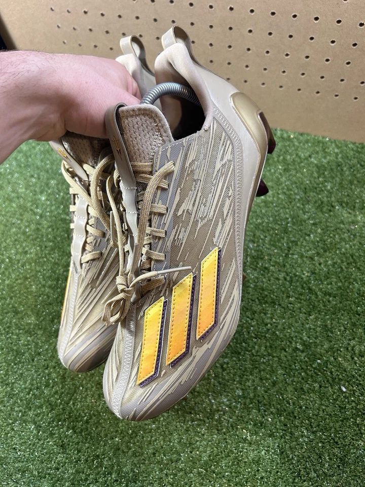 Size 11.5 Adidas Adizero Arizona State Brown Gold Football Cleats HQ3983 NEW - Image 4 of 4