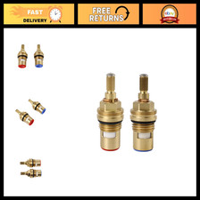 2 Pcs Ceramic Faucet Cartridges, 1/2 Inch Hot Cold, 90 Rotation, Compatible R