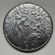 1989 Vatican City 50 Lire John Paul II - Coin #C-068