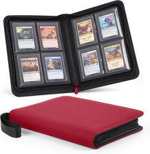 Zippered Toploader Binder, 4-Pocket Card Binder for 3X4" Rigid Top Loaders