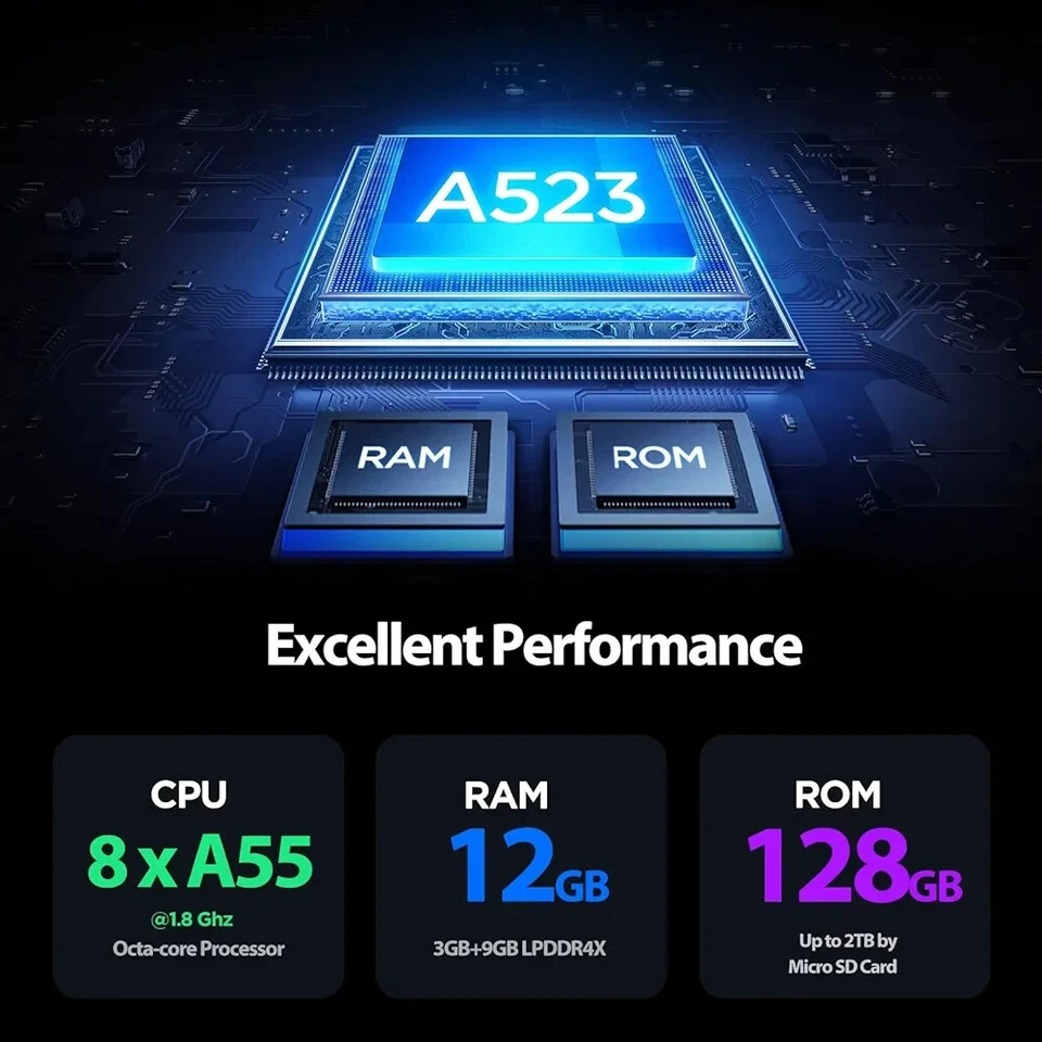 Android Tablet, 10 inch Android 14 Tablet, Octa-core CPU, RAM 12GB, ROM 128GB... - Image 2 of 4