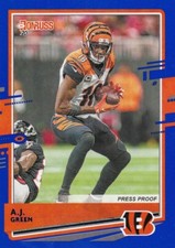 2020 DONRUSS BLUE PARALLELS VARIATIONS A.J. GREEN BENGALS PRESS PROOF B3520