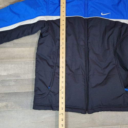 Vintage Nike Jacket Boys XL Blue Puffer Windbreaker Reversible Youth Kids - Picture 16 of 16