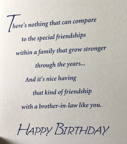 BROTHER - IN - LAW Birthday Cards, "You Fit Right In!" Happy BD 16 choices 37CC - Picture 19 of 42