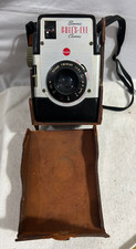 Kodak Brownie Bulls-Eye Camera With Brown Leather Case 1950's vintage
