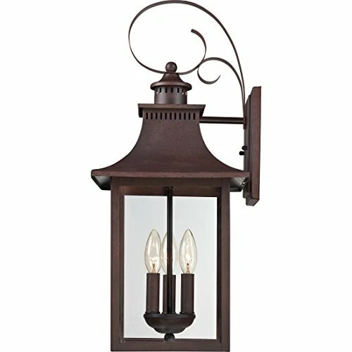 Quoizel CCR8410CU 3-Light Chancellor Outdoor Lantern in Copper Bronze - Picture 6 of 7