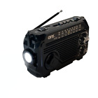 Qfx R-30C Solar & Emergency Hand-Crank Rechargeable Radio +Bluetooth +Usb/Sd/Led