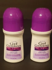 (2) Avon Cool Confidence Original Scent Roll-On Deodorant 2.6oz/75ml NEW