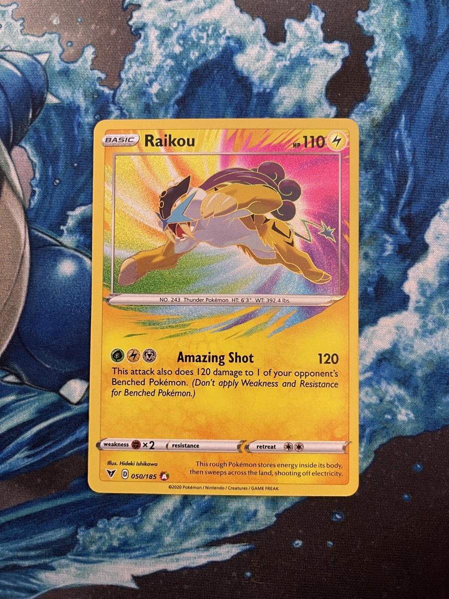 RAIKOU AMAZING RARE HOLO 50/185 Vivid Voltage Pokemon Card NM/M