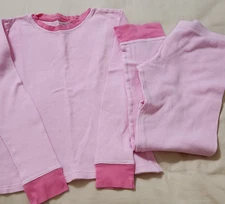 Girls Cherokee Sz XL 14-16 Base Layer Set Long Underwear Pink Waffle Pants Top