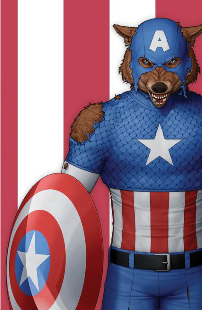 CAPTAIN AMERICA 1 vol 9 2018 MIDTOWN CAP WOLF G VIRGIN