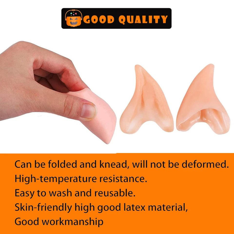 Эльф уши Хэллоуин латекс фея уши косплей уши мягкие поддельные уши косплей вечеринка - Изображение 2 из 4