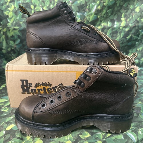 Dr. Martens Smoke Grizzly, 4 Ösen, 3 Prong, Damen US Größe 7 Vintage Stiefel, Neu im Karton - Bild 2 von 7