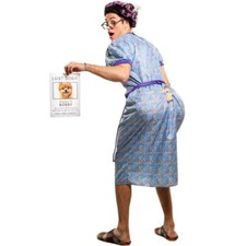 Verzweifelte Oma Kostüm die ihr Hündchen sucht für Herren Gr. M/L Spaß-Kostüm