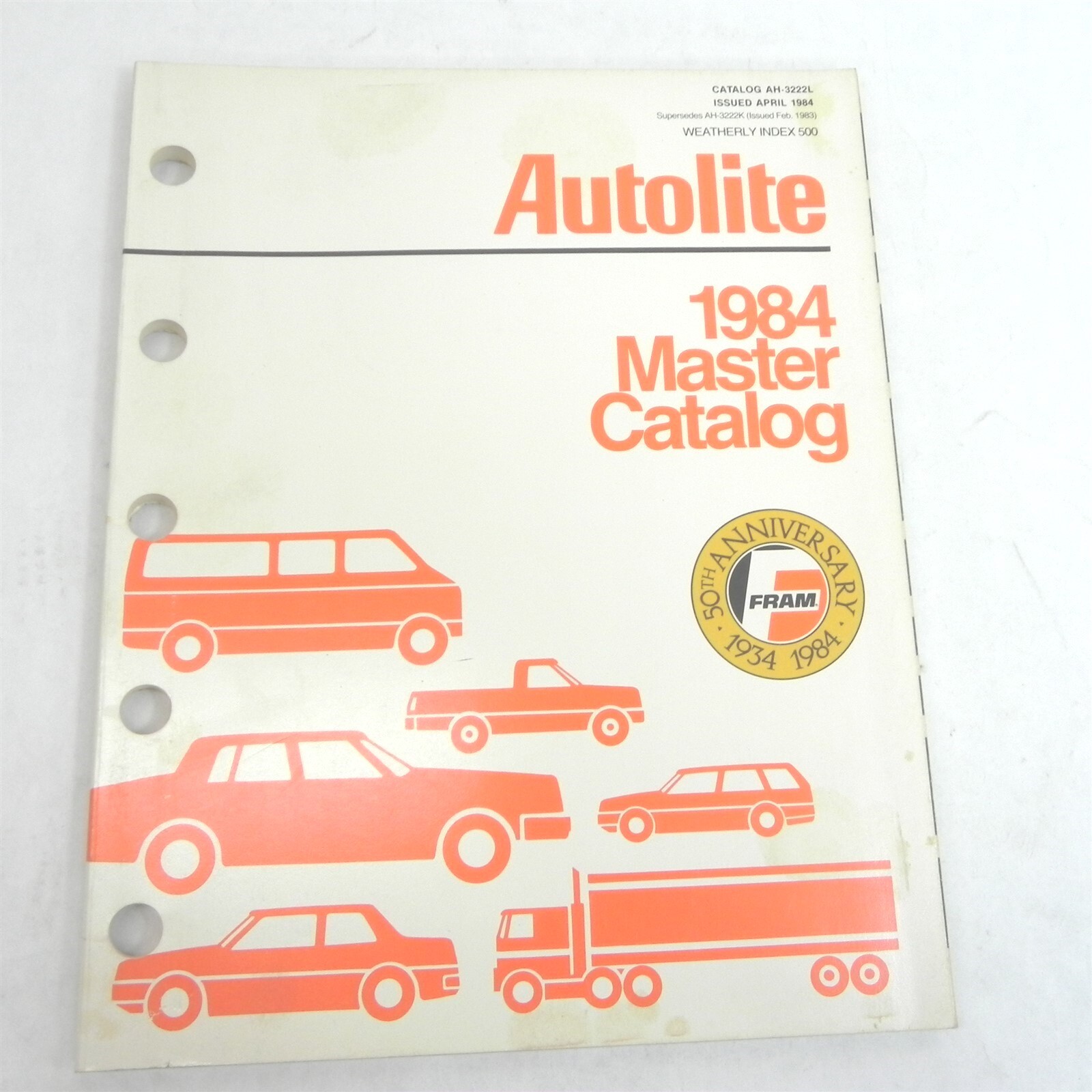 VINTAGE 1984 AUTOLITE SPARK PLUGS MASTER CATALOG CARS  TRUCKS SPECIFICATIONS