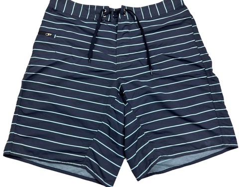 Patagonia Board Shorts Mens 34 Blue Stripe Shorts Unlined Wavefarer - Picture 3 of 15