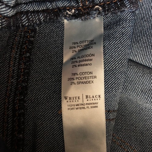 White House Black Market Women's Size S Skinny Stretchy Jeans Dark Wash EUC - Picture 5 of 6