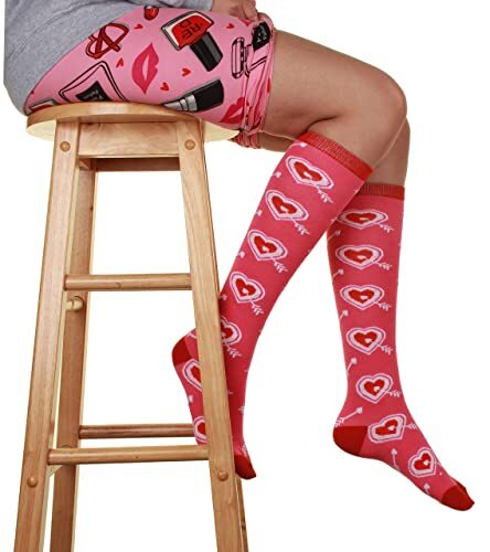 Women Holiday Christmas Valentines Day Irish 9-11.5 Knee High Valentine - Foto 2 di 4