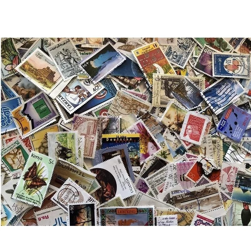 249 sellos extranjeros de todo el mundo sin papel con las zonas deseadas LEER - Imagen 1 de 1