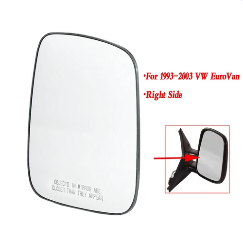 Mirror Glass For VW EuroVan 1993-2003 Passenger Right Side Heated
