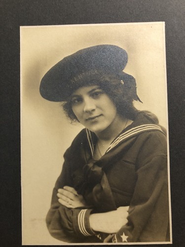 Erster Weltkrieg unbekannter USS Kentucky Matrose - antikes Sepia 6x9 Foto