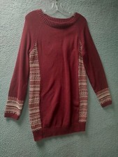 If It Were Me Sweater Dress Women XL Multicolor Fair Isle 5% Wool Pullover Tunic