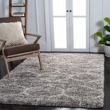 Safavieh Power Loomed Hudson Shag Grey / Ivory Area Rugs - SGH265F