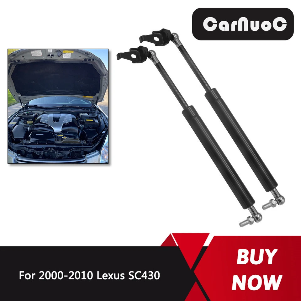 Front Hood Gas Charged Lift Supports Shocks Struts Fits Lexus SC430 2002-2010 - Image 2 of 4