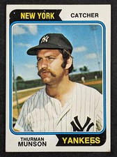 1974 Topps Baseball #340 Thurman Munson New York Yankees