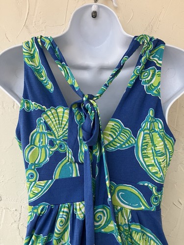 Maxi Vestido Halter LILLY PULITZER USADO UNA VEZ TALLA 2 SYDNEE Shell Of A Goodtime - Imagen 6 de 15