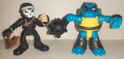 2x Teenage Mutant Ninja Turtles 2014 Viacom Figuren Slash & Casey Jones sehr guter Zustand