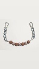 BRAND NEW Brown  Aztec Beaded Curb Strap by ALW Equine