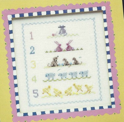 LEARNING TO COUNT--Baby--Cat--Dogs--Sheep--JBW--Counted Cross Stitch Pattern