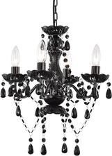 Black Chandelier Small Crystal Chandelier Lighting Mini Acrylic Chandelier 4 Lig